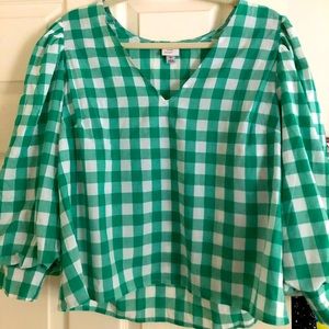 Target Plaid /Gingham Blouse